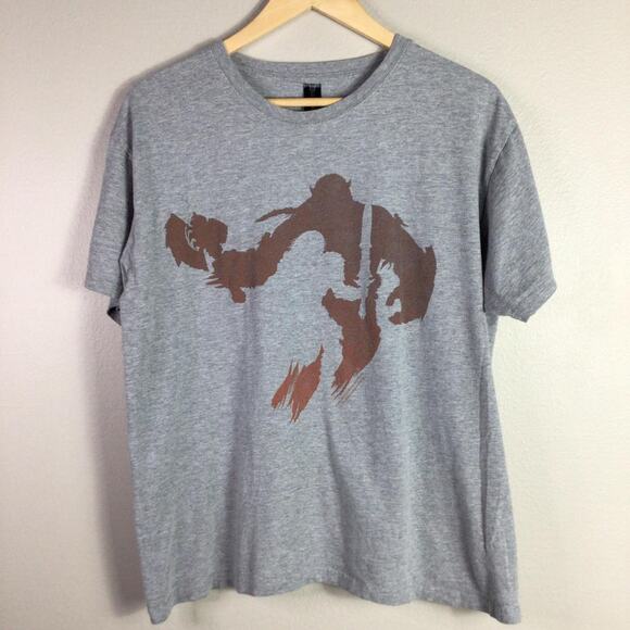 2016 World Of Warcraft Movie Game T Shirt Gray Large - Picture 1 of 5